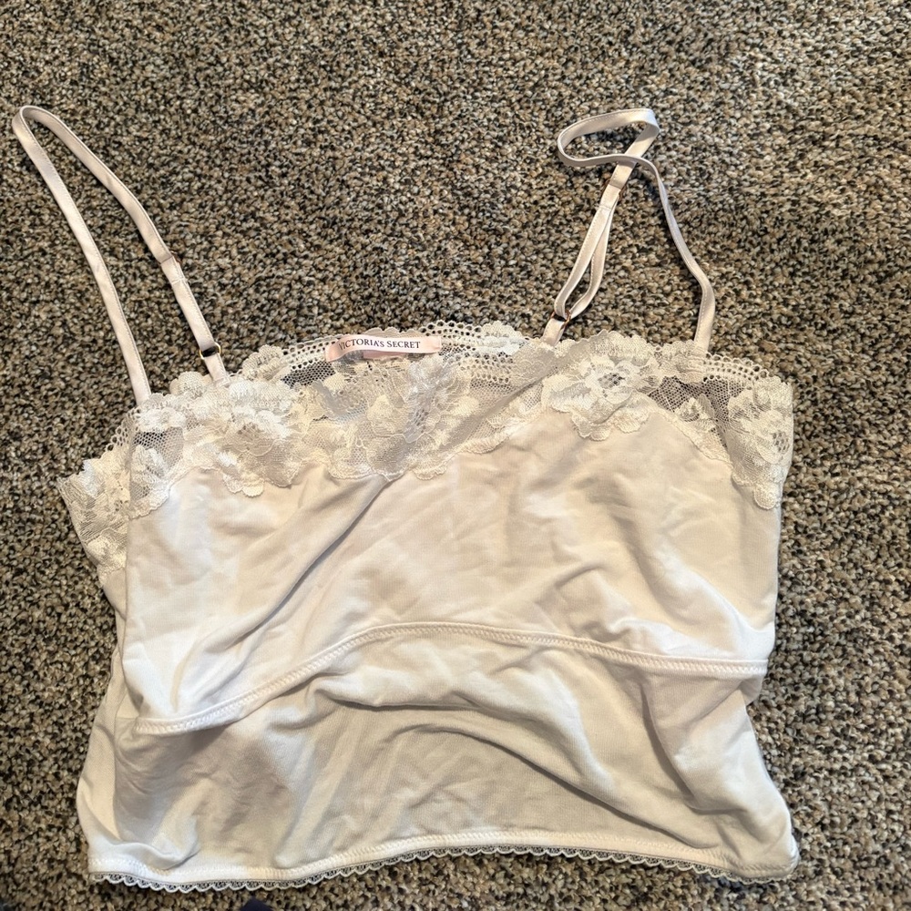 Victoria's Secret Modal Soft & Lace Trim Straight Neck Cami